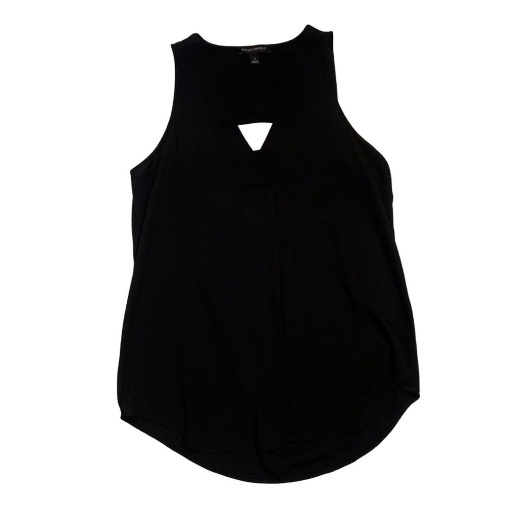 2/$30 Banana Republic Black Sleeveless Top Back Cutout Blouse Capsule Minimalist